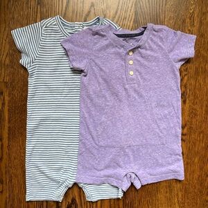 Monica and Andy/Primary Striped and Purple Shorties